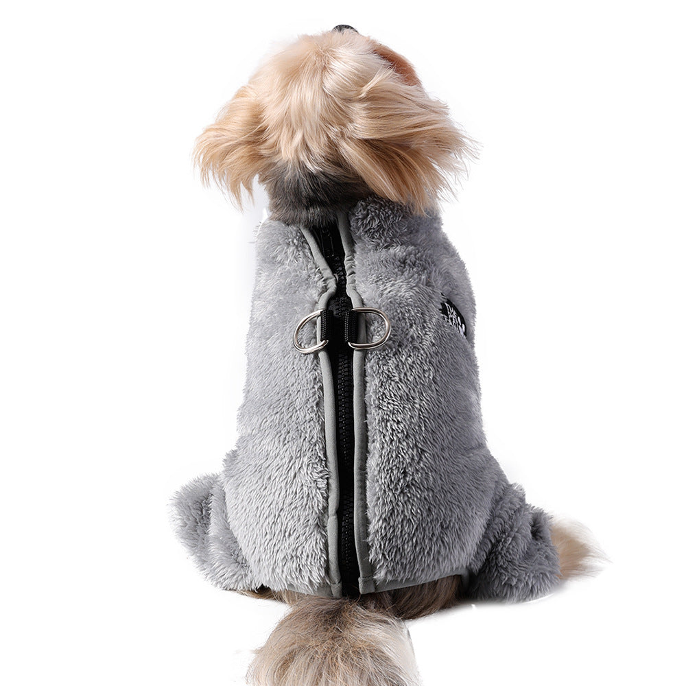 CozyPaws™ Double-Sided Plush Pet Jacket – Warm & Comfortable Dog Clothing