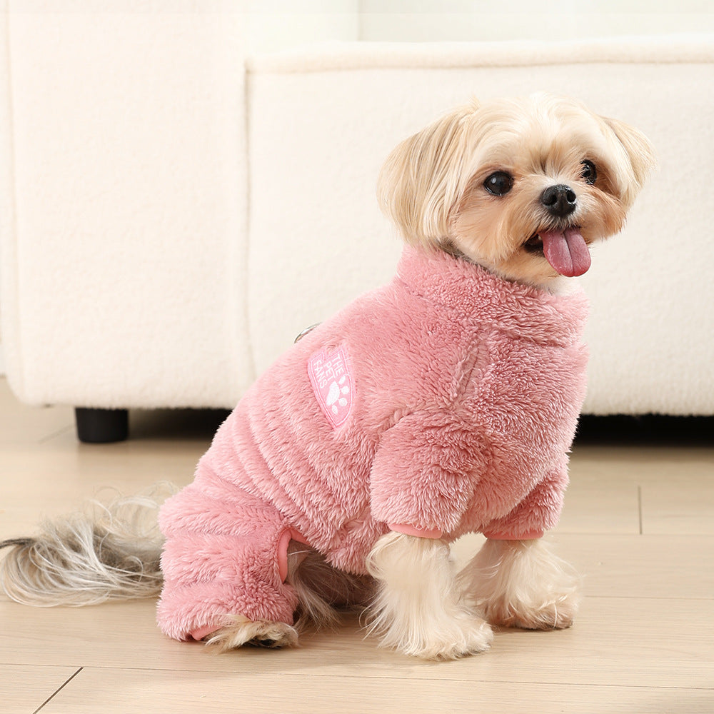 CozyPaws™ Double-Sided Plush Pet Jacket – Warm & Comfortable Dog Clothing