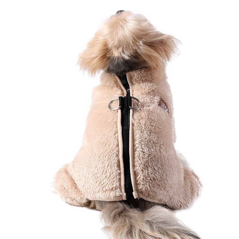 CozyPaws™ Double-Sided Plush Pet Jacket – Warm & Comfortable Dog Clothing